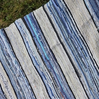 blå-hvide-striber-bomuld-stofstrimmel-kludetæppe-svensk-loeber